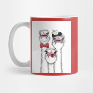 Ostrich Family Mug